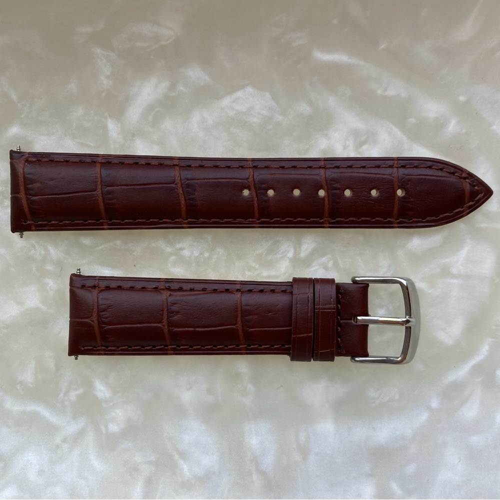 New genuine leather watch band alligator grain embossed 20mm